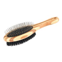 (2 pack) Life Bamboo Dog Finishing and Detangling Combo Brush