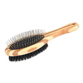 (2 pack) Life Bamboo Dog Finishing and Detangling Combo Brush