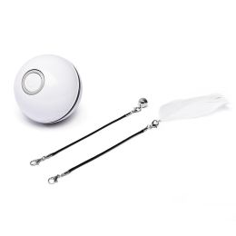 LED Laser Electronic Rolling Pet Funny Cat Toy Ball (Option: WhiteRecharge)