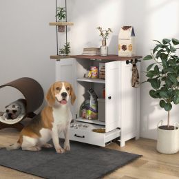 Pet Feeding Station (Option: White-915x450x195 mm)