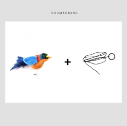 Cute Bird Design Cat Teaser Toy, SimulationParrot Cat Teaser Toy, Interactive Cat Teaser Toy,Pet Supplies Catbirdtoy Catnip (Option: Apricot)