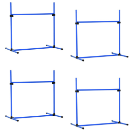 4-piece Dog Agility Training Equipment With Height-adjustable Jumping Poles (Option: Blue)