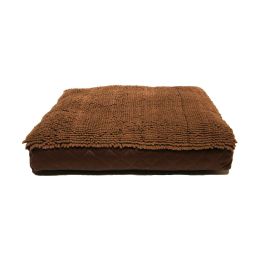 DGS Pet Products Dirty Dog Rectangle Bed Medium Brown 26" x 34" x 4" (Color: Brown, size: medium)