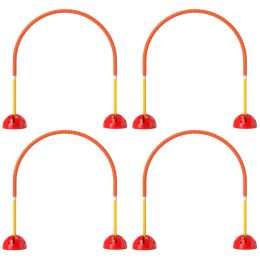 4 Piece Dog Agility Equipment W 4 Adjustable Width Doors, Carry Bag, Easy Assemble & Portable, Orange (Option: Orange)
